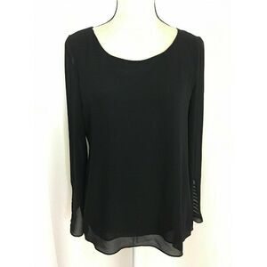 Decker Sheer Back Long Sleeve Top blouse